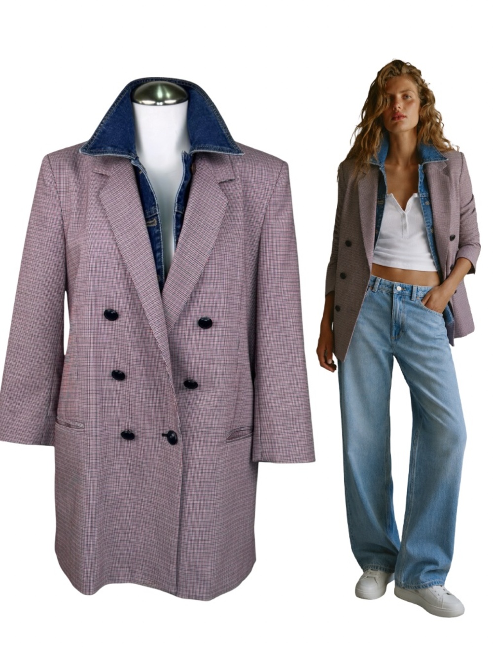 Oversized Long Blazer Size 8 US Modified for Veronica Beard & Brunne Dickeys